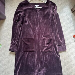 J. Jill Purple Long Sleeve Dress